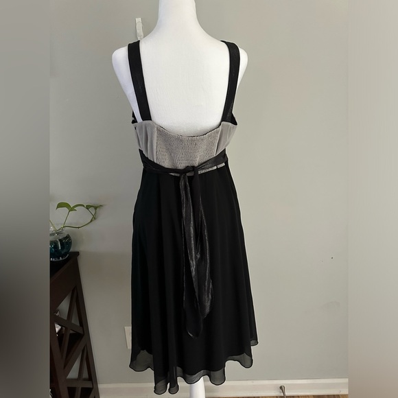 Jonathan Martin Petite Midi Strap Chiffon Studded Dress Size 10 P Party Cocktail - Picture 4 of 11
